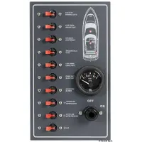 Osculati Panel De Control Eléctrico Estanco Con 10 Disyuntores 270x160 Mm