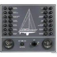 Osculati Panel De Control Eléctrico Con 14 Interruptores Para Velero 327x285 Mm 15a