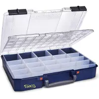 Raaco CarryLite 80 5x10-20/DLU, azul, policarbonato (PC), polipropileno (PP), 413 mm, 330 mm, 82 mm, 1,97 kg