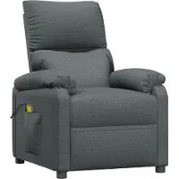 Syfax Sillón de masaje, color gris oscuro, tapizado en tela