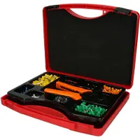 Ks Tools : Juego de terminales para cables con alicates de crimpado, de 0,25 mm² a 6,0 mm², 1001 piezas.