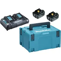 Makita Kit de alimentación 18v 6ah (bl1860b*2+dc18rd)