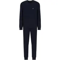 Emporio Armani Pijama largo navy / blanco