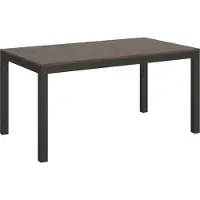 Itamoby Mesa extensible de 90x160/420 cm, modelo Everyday Evolution, con estructura en color nogal y detalles en gris antracita