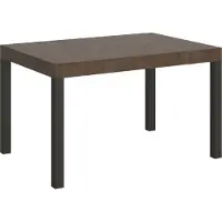 Itamoby Mesa extensible de 90 x 120/224 cm, estructura modelo "Everyday" en color nogal y antracita