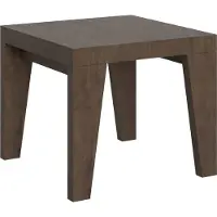 Itamoby Mesa extensible de 90x90/246 cm, color Naxy Noce