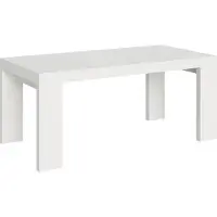 Itamoby Mesa extensible de 90x180/440 cm, modelo Roxell, color blanco ceniza