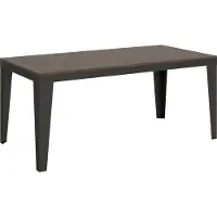 Itamoby Mesa extensible de 90x180/440 cm, diseño Flame Evolution, estructura en color nogal y tablero en color antracita