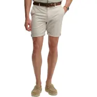 Superdry para hombre. M7110486A Pantalón Corto Premium Regular Chino gris (34), Casual, Algodón, outlet 2026.