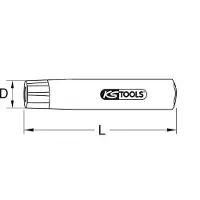 Ks Tools 129.2308, Broca helicoidal, acero, 8 mm, 1 unidad
