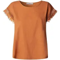 Pepe Jeans para mujer. PL5000143 Camiseta Nain naranja (XS), Casual, Algodón, Manga corta, outlet 2026.