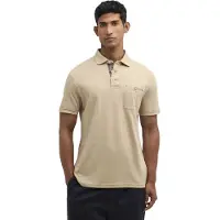 Barbour - Polos - Premium Corpatch Tailored Polo Shirt Washed Stone - Talla L - Marrón