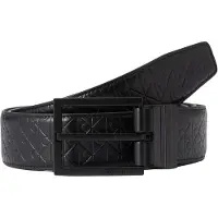 Calvin Klein Cinturón 'Emblem Print Buckle' negro