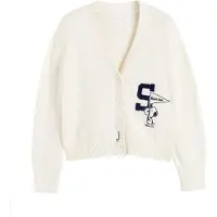 Chinti & Parker Cárdigan 'Snoopy Varsity' crema / navy
