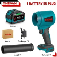 StarTech.com Soplador de hojas a batería - Ventilador turboeléctrico - 4000 W - Motor sin escobillas - 300000 RPM - 400 m/s - 1 batería, enchufe europeo - Fuerza de soplado: 2 kg - Juego de 2 unidades