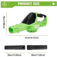 StarTech.com Soplador de hojas a batería - Turbina de alta potencia - Motor sin escobillas, 5500 W, velocidad del aire 180 m/s, 5 niveles de potencia, sistema de baterías de 18V, sin batería - Color dorado