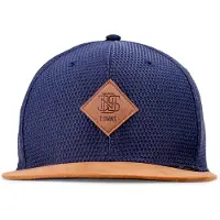 Djinns Gorra 'Honey Knit' navy / cognac