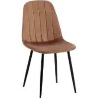BellaFurn Silla de comedor con tapicería de terciopelo – Silla de cocina – Alto confort, estructura de metal | Color: Marrón