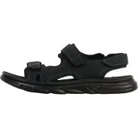 Elong Sandalias 'Flache Sandalen mit Klettverschluss' negro