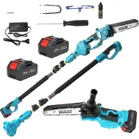OEM Sierra telescópica, mini sierra de cadena, sistema de doble batería, 2 en 1, sierras de poda