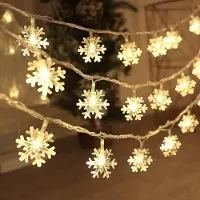 Lapamax Guirnalda de luces "Schneeflocke" en blanco cálido, guirnalda interior con batería, 3 metros, 20 LEDs, ideal para decorar ventanas, jardines, fiestas y Navidad