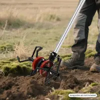 StarTech.com Rueda para fresadora de suelo - Rueda para arado profundo - Para trabajos pesados - Aleación de aluminio y cobre - Puntas para cultivador - Para motocultor/fresadora de suelo - Color negro