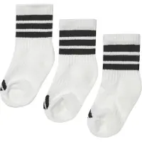 Adidas - Kid's 3-Stripes Concept Crew 3-Pack - Calcetines multifuncionales size 22-24, blanco/gris
