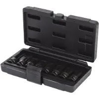 Ks Tools Juego de 8 vasos para destornillador de impacto TORX de 1/2'', de longitud larga, del tamaño T30 al T80 - - 911.0901