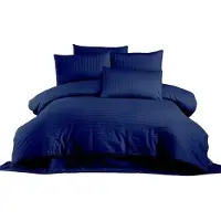 L'essentiel Maison L'Essentiel, Juego de ropa de cama para el hogar, modelo Lilyum - WTN6210, color azul oscuro, incluye fundas de edredón, 100% satén de algodón
