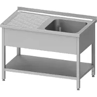 Stalgast Lavabo con dimensiones de 1400x600 - Cubeta a la derecha - Modelo AK