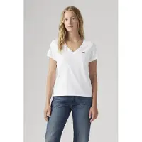 Levi's Perfect Slub V-neck Tee White Talla: XXS | Camisetas de Seda Outlet | Mujer | Blanco