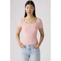 Levi's Essential Square Neck Tee Pink Talla: S | Camisetas de Seda Outlet | Mujer | Rosa