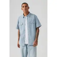 Levi's Short Sleeve Relaxed Western Shirt Blue Talla: S | Camisas Casuales Outlet | Hombre | Azul
