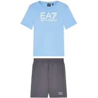 EA7 para niño. 7B000302_AF10375 Conjunto Visibility Boy Azul (10Años= 142cm), Casual, Deportivo, Verde, Algodón, Sportswear, Multideporte, P