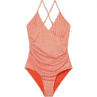DEDICATED - Women's Wrap Swimsuit Klinte - Traje de baño size XL, fucsia/rojo