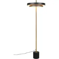 TRIO Lámpara de pie LED, color y dorado, con regulador táctil, control de temperatura de color (CCT), altura 138 cm