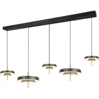 TRIO Lámpara colgante LED, con ajuste de temperatura de color (CCT), regulable en intensidad, con altura ajustable, longitud 140 cm