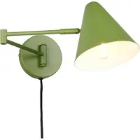 TRIO Lighting Aplique de pared Cosima, verde, saliente 54 cm, metal