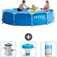 Intex Piscina inflable rectangular - 305x76 cm - de 4 piezas - SCB77
