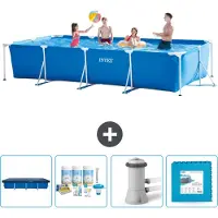 Intex Piscina rectangular de estructura - 450x220x84 cm - 5 piezas - Modelo SCB2
