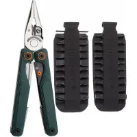 Leatherman Wave Alpha Cascadia Bundle EU300165 Black DLC MagnaCut, Green G10, multiherramienta con Kit de puntas 931014