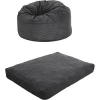 Bolt Colchón de suelo tamaño Queen de 120x120 cm – Colchón plegable para sentarse y dormir – Funda de tela resistente, muy acolchado – Gris oscuro