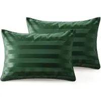 Sleeptime Hotel Samt, juego de 2 fundas de almohada, color verde oscuro, 60 x 70 cm
