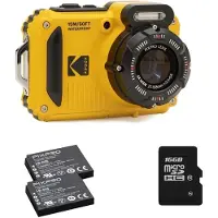 Kodak Waterproof WPZ-2 amarillo zoom 4x, WiFi + batería extra + tarjeta de memoria 16GB