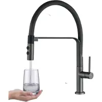 Kuchinox Grifo monomando con caño de giro SILUETTO, acabado grafito, marca