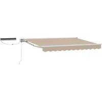 Syfax Toldo eléctrico solar 3,5 x 2 m Beige 100% Poliéster