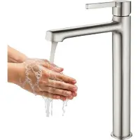 Laveo ALITA - Grifo de lavabo de superficie en acabado plateado
