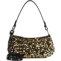 Coccinelle Mini Shoulder Bag In Leather In Sequin Brown Talla: OS | Bolsos de Mano Outlet | Mujer | Marrón