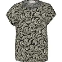 KAFFE CURVE Blusa 'KCSonna Stanley' ecru / negro