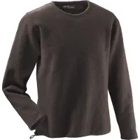 Mufflon - Leon - Jerséis de lana merina size L, negro/marrón